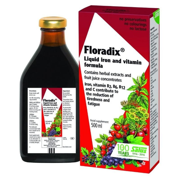 Floradix Liquid Iron Formula 500ml - O'Sullivans Pharmacy - Vitamins -