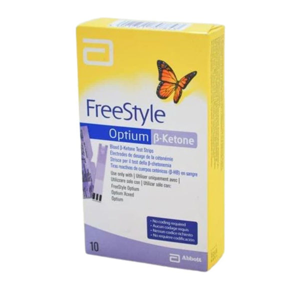 Freestyle Optium Beta Ketone Test Strips 10 Pack - O'Sullivans Pharmacy - Medicines & Health - 5021791707843