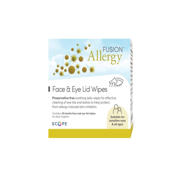 Fusion Allergy Face & Eyelid Wipes 20 - O'Sullivans Pharmacy - Medicines & Health - 5391531760606
