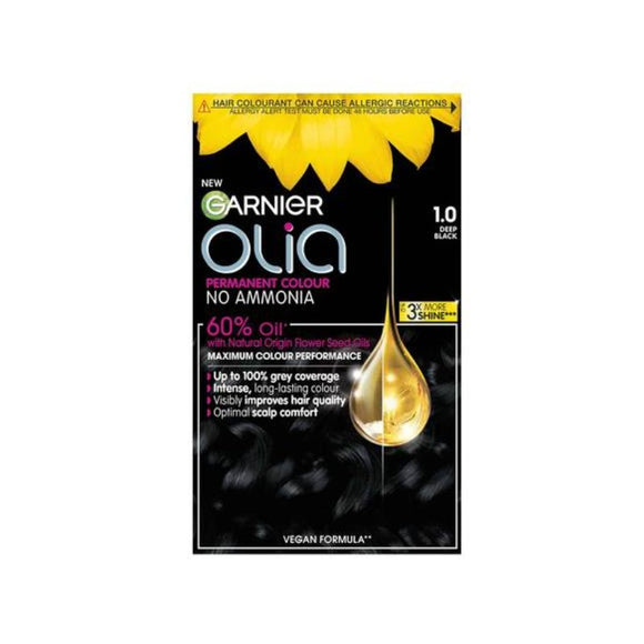 Garnier Olia 1.0 Night Black Permanent Hair Colour - O'Sullivans Pharmacy - Toiletries - 3600523192687