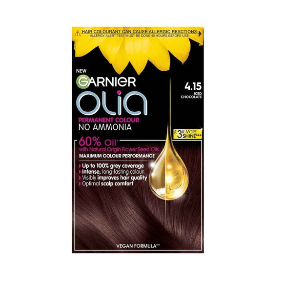 Garnier Olia 4.15 Iced Chocolate Permanent Hair Colour - O'Sullivans Pharmacy - Toiletries - 3600541238671