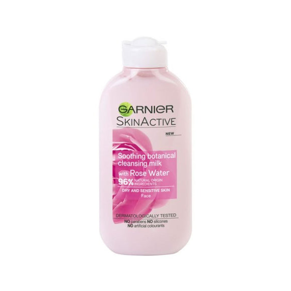 Garnier Rose Water Cleansing Milk Sensitive Skin 200ml - O'Sullivans Pharmacy - Skincare - 3600542052788