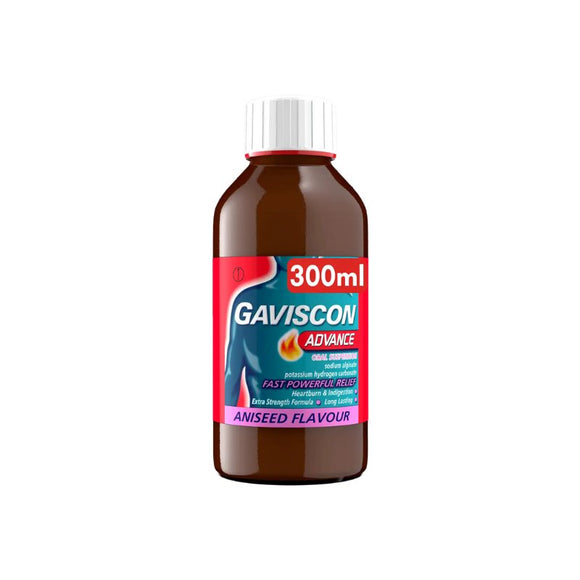 Gaviscon Advance Aniseed Liquid 300ml - O'Sullivans Pharmacy - Medicines & Health - 5011417579114