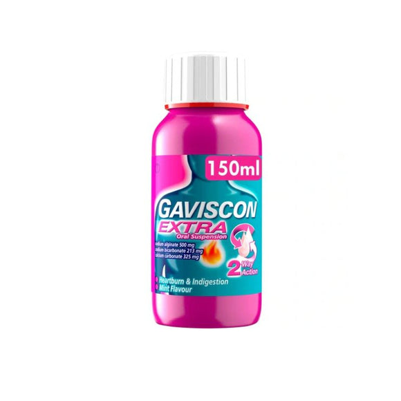 Gaviscon Extra Peppermint Liquid 150ml - O'Sullivans Pharmacy - Medicines & Health - 5000158067882