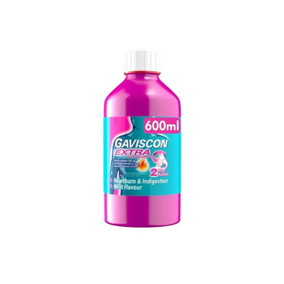 Gaviscon Extra Peppermint Liquid 600ml - O'Sullivans Pharmacy - Medicines & Health - 5011417579312