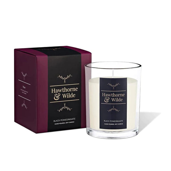Hawthorne & Wilde Black Pomegranate Candle 200g - O'Sullivans Pharmacy - Fragrance & Gift - 5060298551559