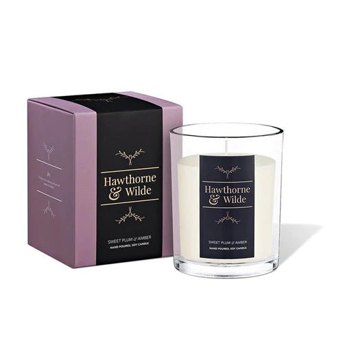 Hawthorne & Wilde Sweet Plum & Amber Candle 200g - O'Sullivans Pharmacy - Fragrance & Gift - 5060298551597