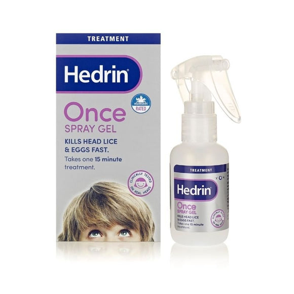 Hedrin Once Spray Gel 100ml - O'Sullivans Pharmacy - Toiletries -