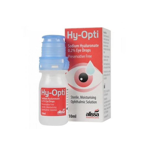 Hy-Opti Sodium Hyaluronate 0.2% Eye Drops 10ml - O'Sullivans Pharmacy - Medicines & Health - 5060135170820
