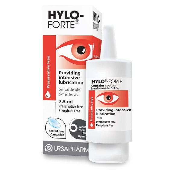Hylo Forte 0.2% Preservative Free Opthalmic Solution 7.5ml - O'Sullivans Pharmacy - Medicines & Health -