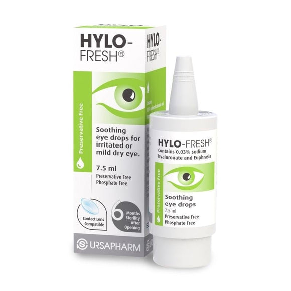 Hylo Fresh Preservative Free Eye Drops 7.5ml - O'Sullivans Pharmacy - Medicines & Health -