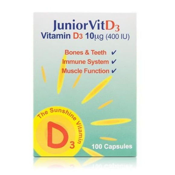 Junior Vitamin D3 Pure Vitamin D Capsules 400iu 100 - O'Sullivans Pharmacy - Vitamins -