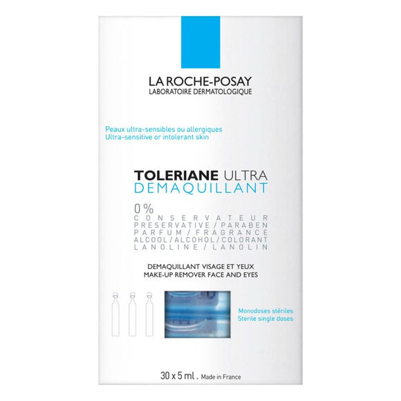 La Roche Posay Toleriane Monodose Eye Makeup Remover 30x5ml - O'Sullivans Pharmacy - Skincare - 3433422400047