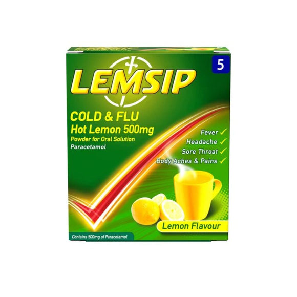 Lemsip Original Cold & Flu 5 Sachets - O'Sullivans Pharmacy - Medicines & Health - 5000158064256