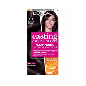 L'Oreal Casting Creme Gloss 300 Darkest Brown Hair Colour - O'Sullivans Pharmacy - Haircare - 360052987699