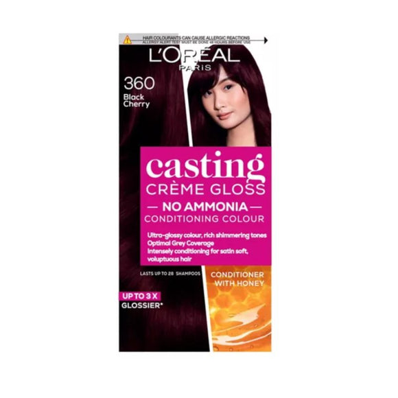 L'Oreal Casting Creme Gloss 360 Black Cherry Hair Colour - O'Sullivans Pharmacy - Haircare - 3600521365984