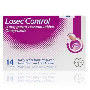Losec Control 20mg Tablets 14 Pack - O'Sullivans Pharmacy - Medicines & Health -