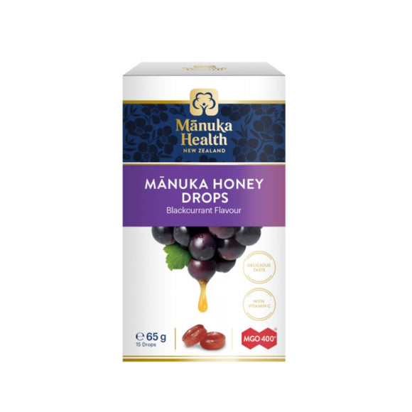Manuka Health Honey Drops with Blackcurrant 15 - O'Sullivans Pharmacy - Medicines & Health - 94210236628797