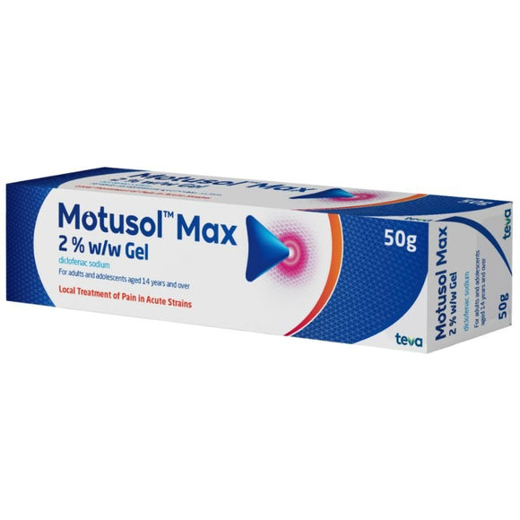 Motusol Max 2% Diclofenac Gel 50g - O'Sullivans Pharmacy - Medicines & Health - 5017007602804