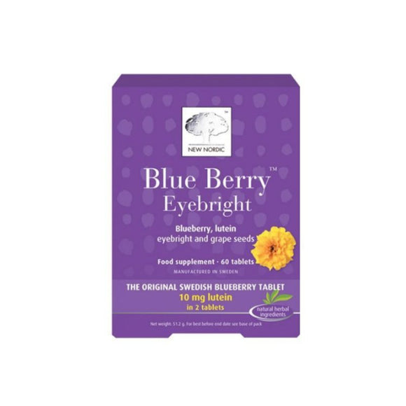 New Nordic Blue Berry 60 Tablets - O'Sullivans Pharmacy - Complementary Health - 5021807447404