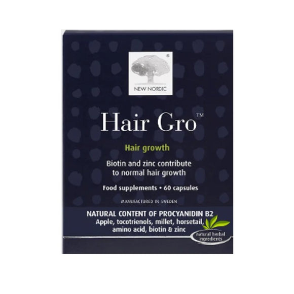 New Nordic Hair Gro 60 Capsules - O'Sullivans Pharmacy - Vitamins - 5021807449699