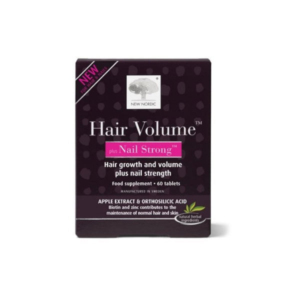 New Nordic Hair Volume Plus Nail Strong 60 Tablets - O'Sullivans Pharmacy - Complementary Health - 5021807449750