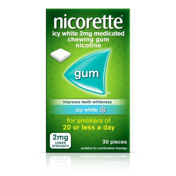 Nicorette Gum 2mg Icy White Pack - O'Sullivans Pharmacy - Medicines & Health -