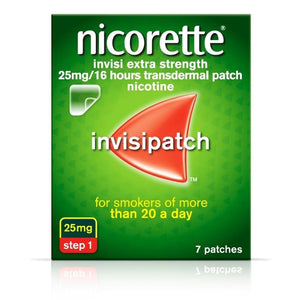 Nicorette Invisi Extra Strength 25mg Step 1 Patches 7 Pack - O'Sullivans Pharmacy - Medicines & Health -