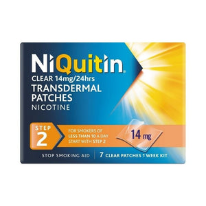 Niquitin Clear Step 2 14mg X 7 Patches - O'Sullivans Pharmacy - Medicines & Health -
