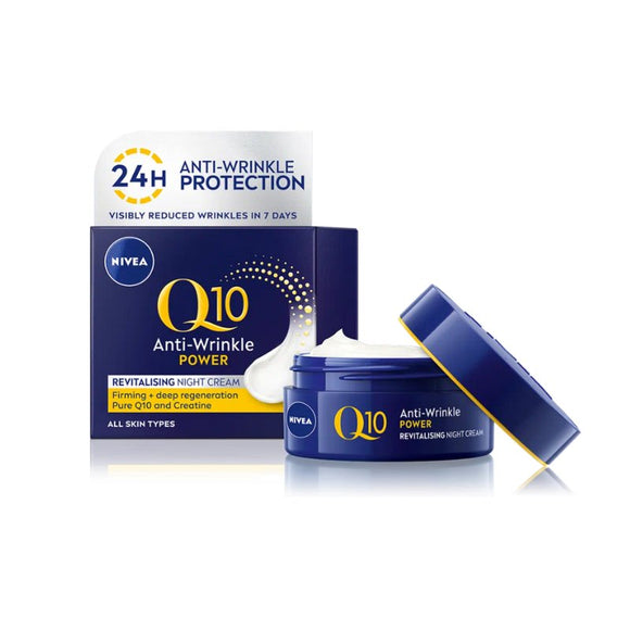 Nivea Q10 Power Anti Wrinkle and Firming Night Cream 50ml - O'Sullivans Pharmacy - Skincare - 4005900545671