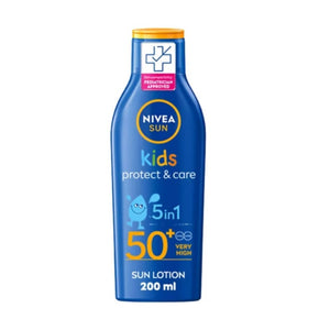 Nivea Sun Kids Protect & Care Sun Lotion SPF50+ 200ml - O'Sullivans Pharmacy - Suncare & Travel - 4005808439836