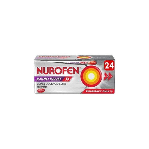 Nurofen Rapid Relief 200mg 24 pack - O'Sullivans Pharmacy - Medicines & Health - 5011417578247