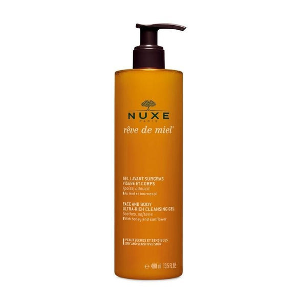 Nuxe Reve De Miel Face And Body Ultra Rich Cleansing Gel 400ml - O'Sullivans Pharmacy - Skincare -