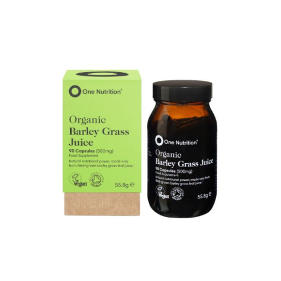 One Nutrition Organic Green Barley Grass Juice 90 Capsules - O'Sullivans Pharmacy - Vitamins - 5391500071245