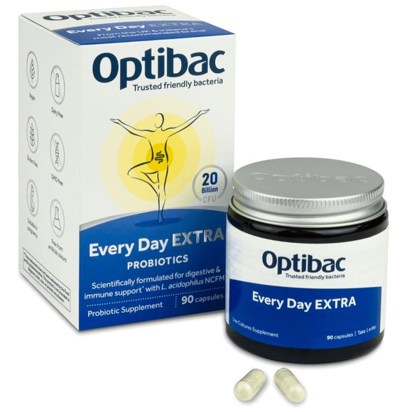 Optibac Every Day Extra Capsules 90 Pack - O'Sullivans Pharmacy - Vitamins - 5060086610512