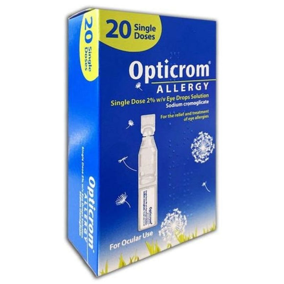 Opticrom Single Dose Eye Drops 20 Pack - O'Sullivans Pharmacy - Medicines & Health -