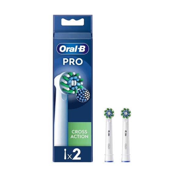 Oral B Pro Cross Action Electric Toothbrush Heads 2 Pack - O'Sullivans Pharmacy - Toiletries - 42102001316817