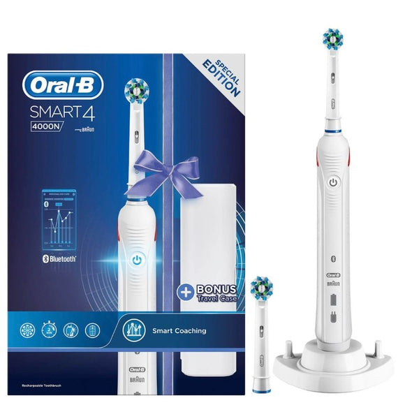 Oral B Smart 4 With Travel Case Electric Toothbrush White Edition - O'Sullivans Pharmacy - Toiletries - 4210201299493