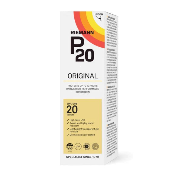 P20 Original Sun Protection SPF20 Lotion 100ml - O'Sullivans Pharmacy - Skincare - 5701943100097