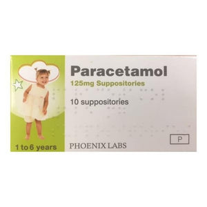Paracetamol 125mg Suppositories 10 Pack - O'Sullivans Pharmacy - Medicines & Health -