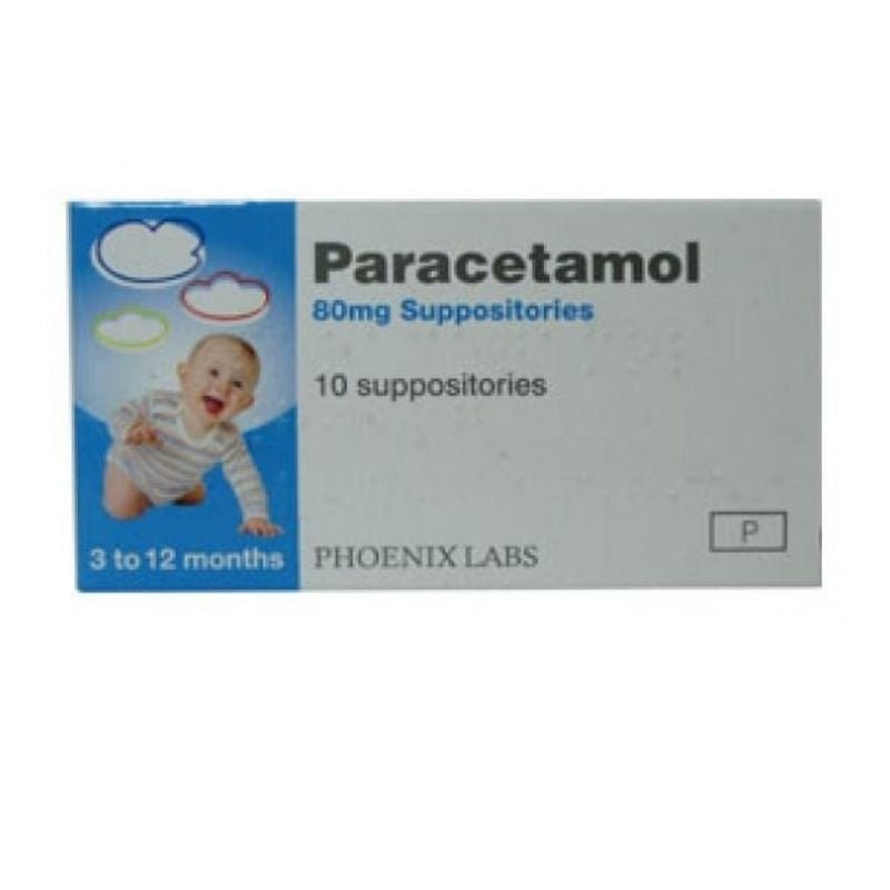 Paracetamol 80mg Suppositories 10 Pack | O'Sullivans Pharmacy