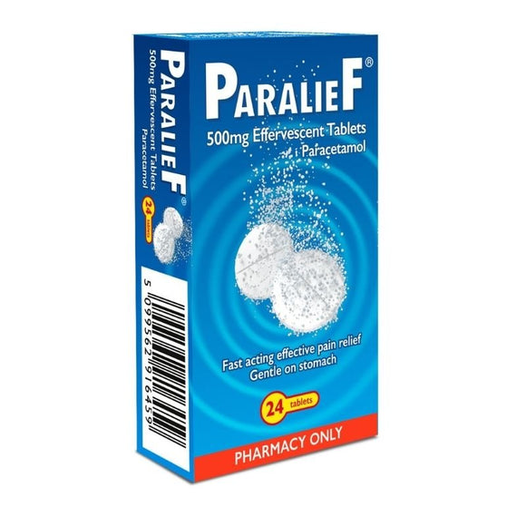 Paralief Effervescent 500mg Tablets 24 Pack - O'Sullivans Pharmacy - Medicines & Health -