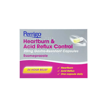 Perrigo Heartburn & Acid Reflux Control Caps 20mg - O'Sullivans Pharmacy - Medicines & Health - 5012616266454