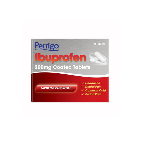 Perrigo Ibuprofen 200mg 24 tablets - O'Sullivans Pharmacy - Medicines & Health - 5012616265372