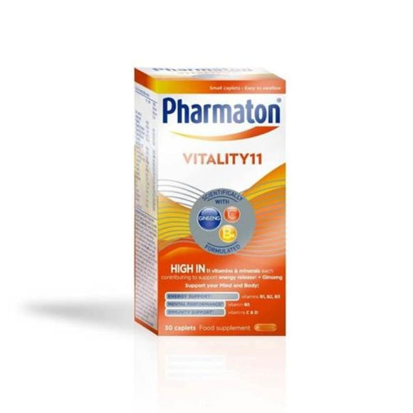 Pharmaton Vitality 11 Capsules 30 Pack - O'Sullivans Pharmacy - Vitamins - 5000283662501
