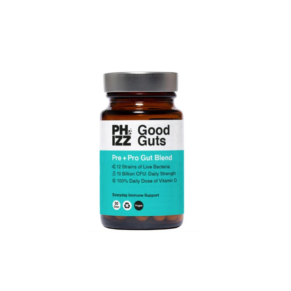Phizz Good Guts 12 Strain Multibiotic 30 Capsules - O'Sullivans Pharmacy - Vitamins - 5060447850267
