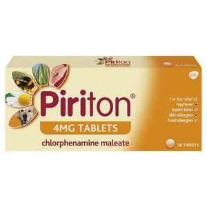 Piriton 4mg Tablets 30 Pack - O'Sullivans Pharmacy - Medicines & Health -