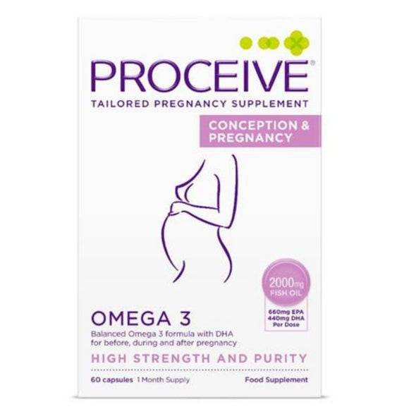 Proceive Conception + Pregnancy Omega 3 60 Tablets - O'Sullivans Pharmacy - Vitamins - 5391536010089