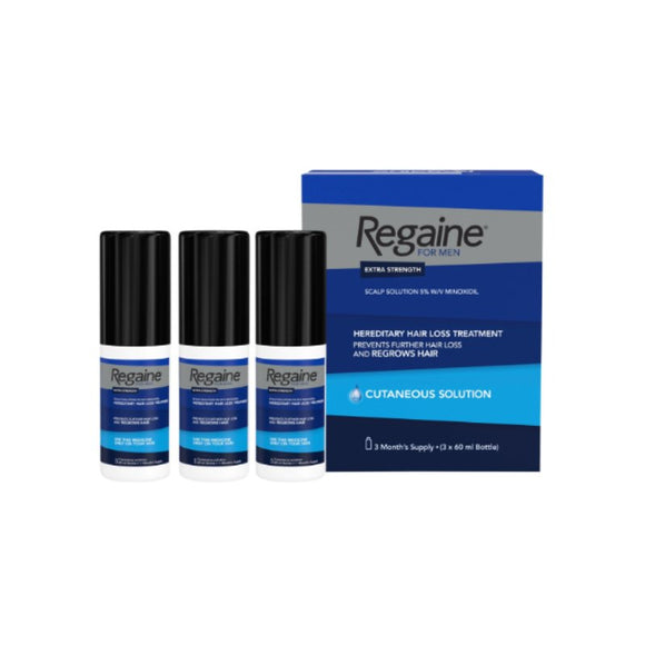 Regaine Extra Strength 5% Solution 3 x 60ml - O'Sullivans Pharmacy - Medicines & Health - 3574661369242