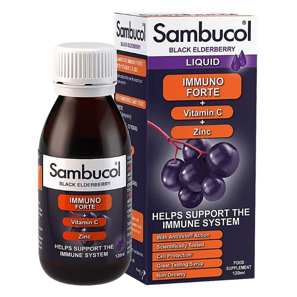 Sambucol Black Elderberry Liquid Immuno Forte 120ml - O'Sullivans Pharmacy - Vitamins -